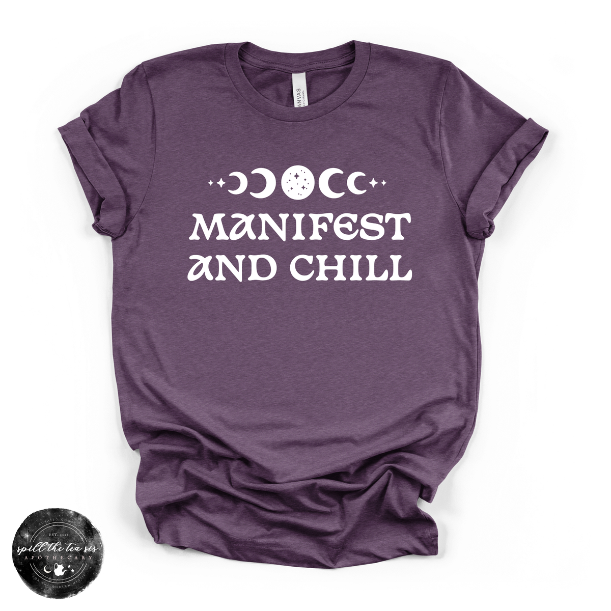 Manifest and Chill Tee ( WHITE DESIGN )| Witchy Graphic T-Shirt