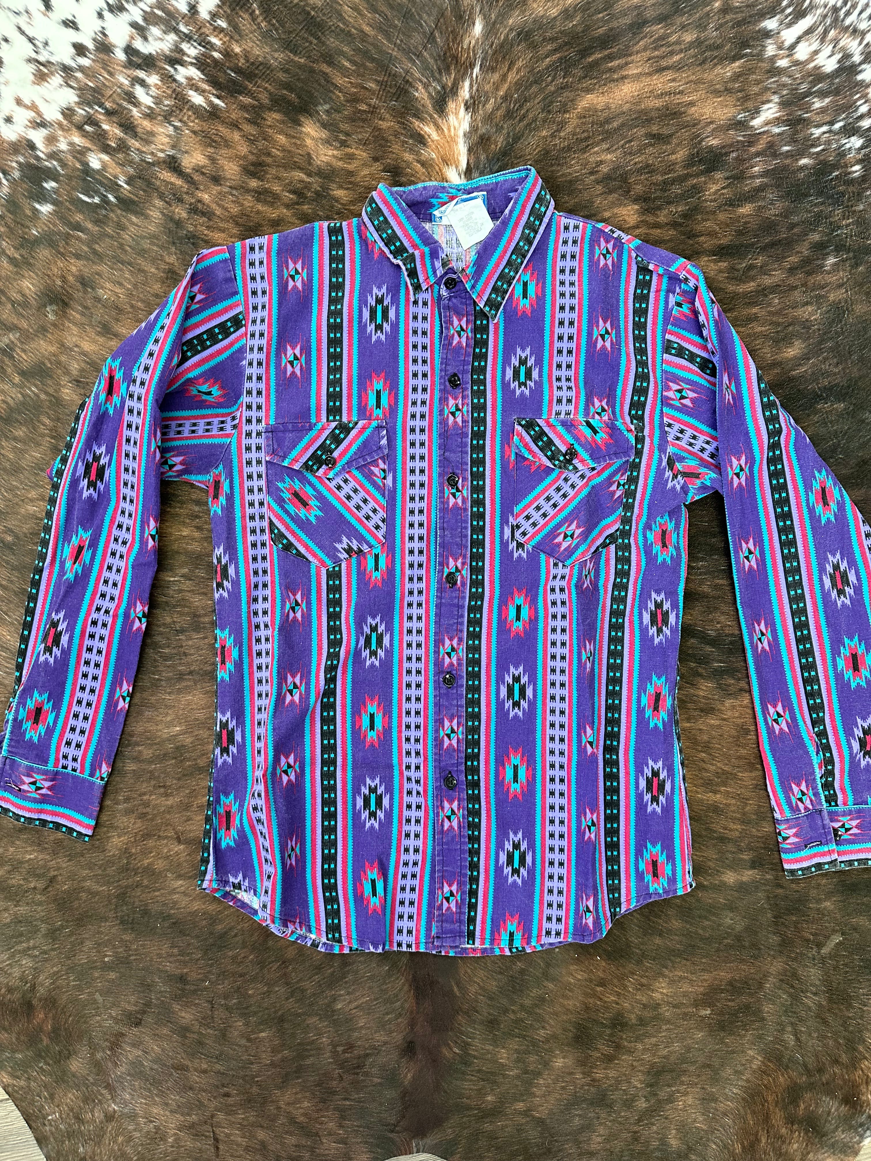 Baileys Aztec Print Vintage Button Down
